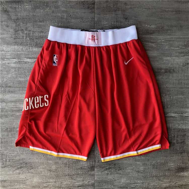 Men NBA Houston Rockets Red Shorts 04161